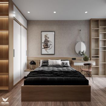 Thiết kế căn hộ 70m2 2 phòng ngủ dự án Thăng Long Capital