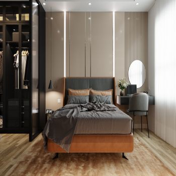 Thiết kế căn hộ Imperia SkyGarden 2 phòng ngủ phong cách hiện đại