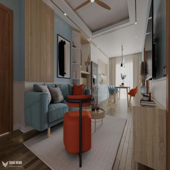 Thiết kế căn hộ 69.2m 2 phòng ngủ chung cư T3 Thăng Long Capital